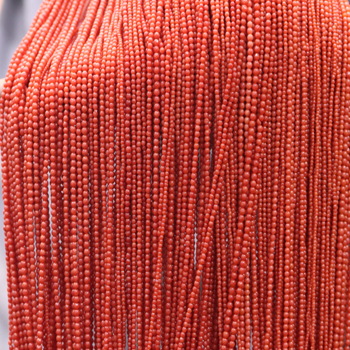 Natural Italian Red Coral Beads 2-4 Mm - Red Coral Material, Round Shape, 1000 Grams Weight | Mars Gemstone For Aries & Scorpio, Enhances Love Life