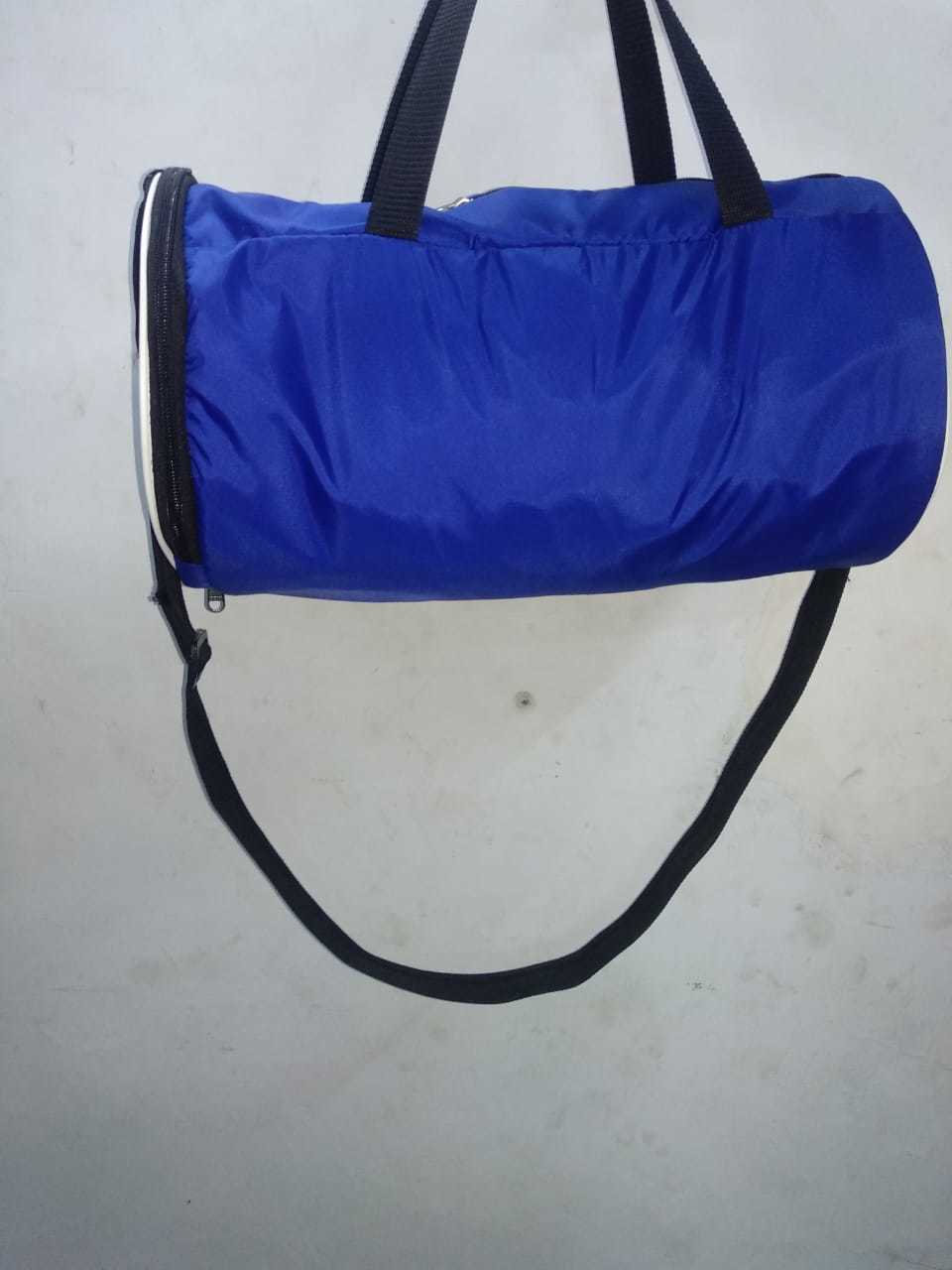 Gym Bag - Pu Material, 18"x10"x10" Dimensions, Tea Blue Sky Color | Dual Side Pockets, Shoe Compartment, Custom Logo Options, Moisture Proof & Shock Resistant Features