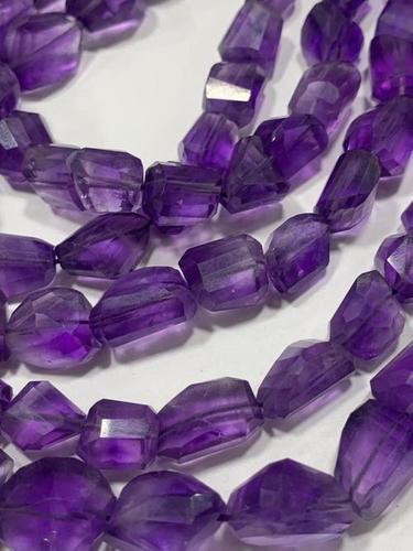 16 इंच AAA अमेथिस्ट लेज़र कट नगेट्स, 9-12 मिमी अमेथिस्ट नगेट्स,