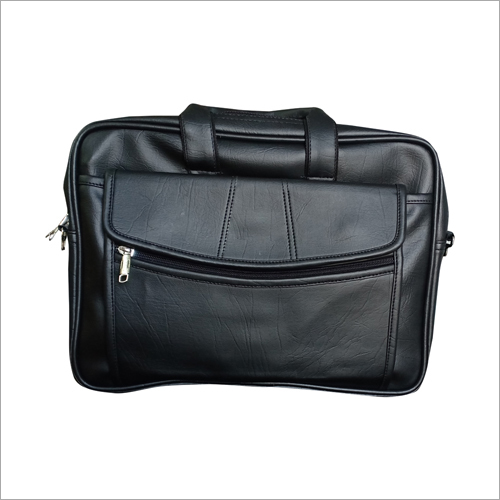 Available In Different Colour Black Leather Laptop Bag