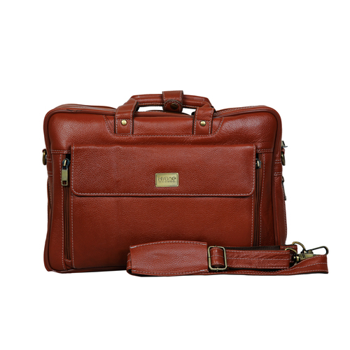 Mybae Office Leather Laptop Bag - Leather, Customizable Size And Color | Durable, Lightweight, Multiple Pockets, Elegant Design
