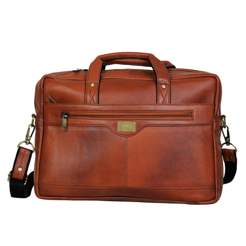 Available In Different Colour Mybae Brown Leather Laptop Bag