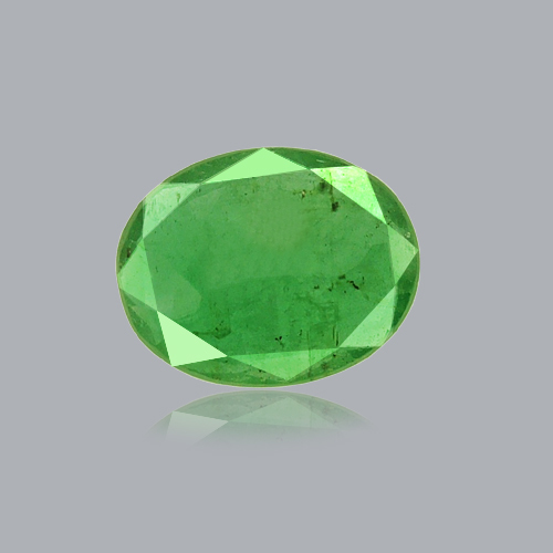 Natural Zambia Emerald Gemstone - 4.00 Carats, Oval Cut Green Color | Certified Natural Stone, Enhances Intelligence And Emotional Balance