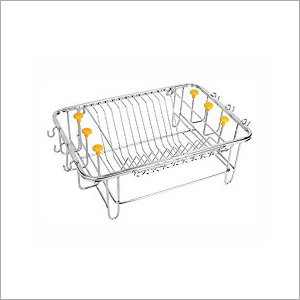 Stainless Steel Kitchen Rack - 14 x 10 x 4 Inches | Durable, Rust-resistant, Space-saving, Easy Cleaning, Versatile Design