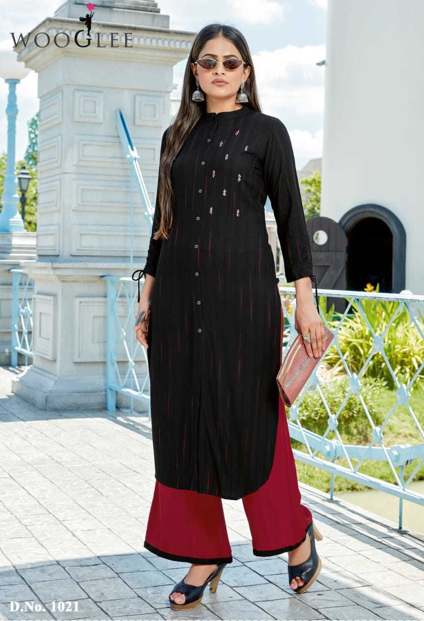 Dry Cleaning Rayon Kurti Palazzo Set