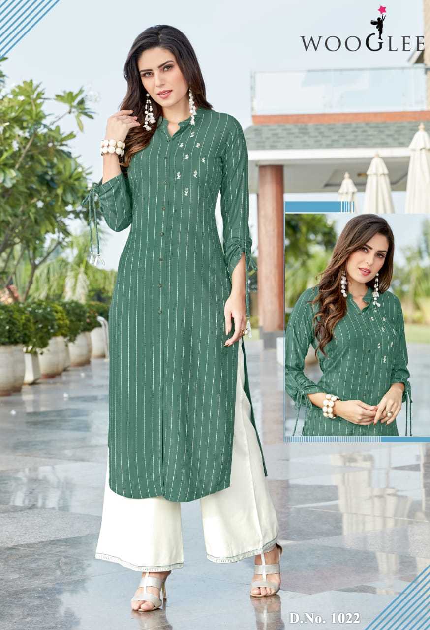 Dry Cleaning Rayon Kurti Palazzo Set