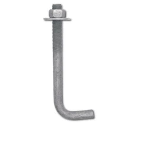 J Bolt - Galvanized Steel, Threaded J-hook Head With Large Roller Bearing | Heavy Duty, Corrosion Resistant, Stout Bolt For Weight Bearing Gates
