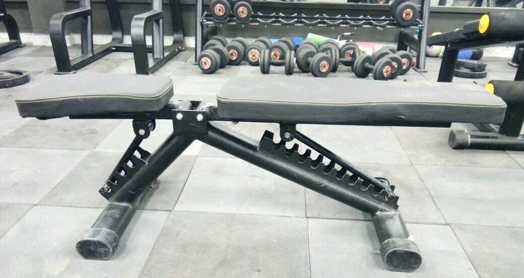 Adjustable Bench - 12 Gauge Rectangular/oval Tube, Generally Black Or Custom Color | Advanced Double Effect Welding, Soft Foam Seat For Comfort, Manual Adjustable For Commercial Abdominal Exercise