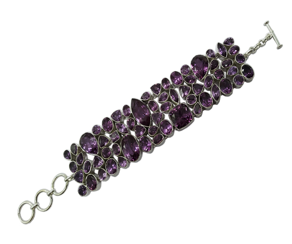 Fashion Awesome Multi Stone 925 Silver Bracelet