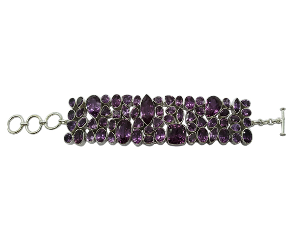 Fashion Awesome Multi Stone 925 Silver Bracelet