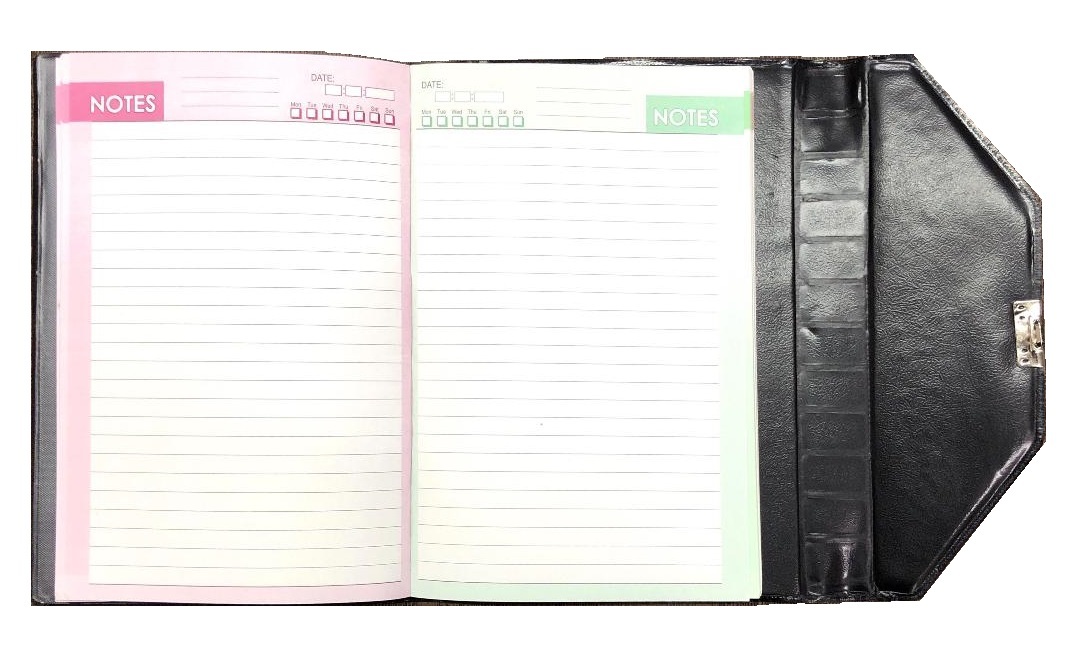 5 Subjects Notebook, Chief Size, With Folder, 320 Pages Leatherite Folder Cover