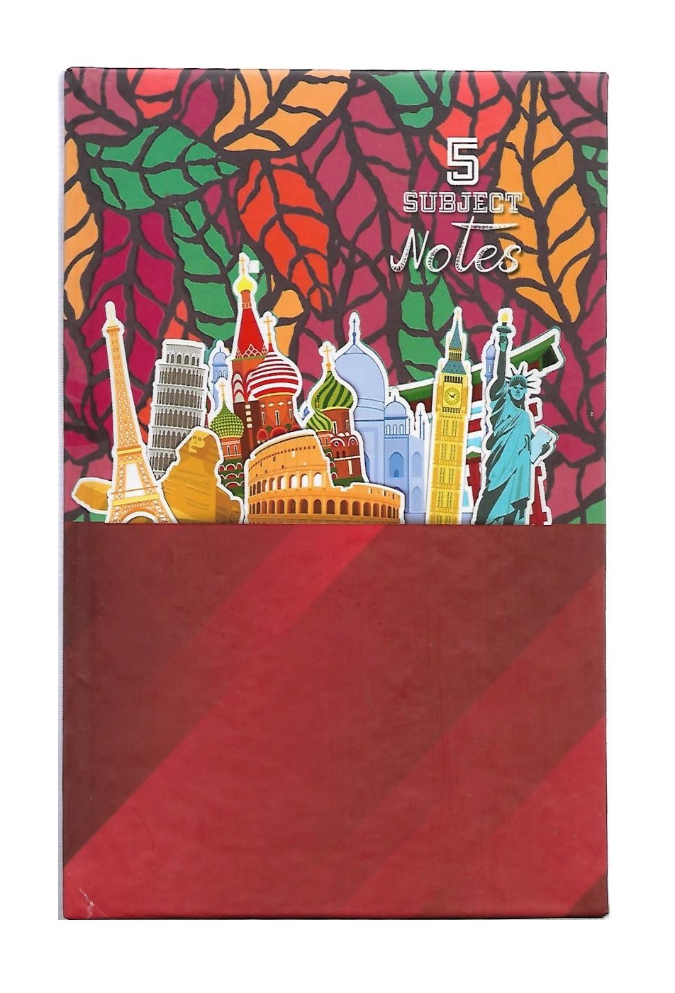 5 Subjects Notebook, Chief Size, Hard Binding, 160pages & 320pages Size: 8.75 X 5.75 Inches (Approx)
