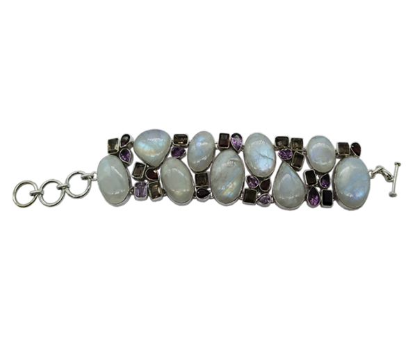 Fashion Magnificent Multi Stone 925 Silver Bracelet