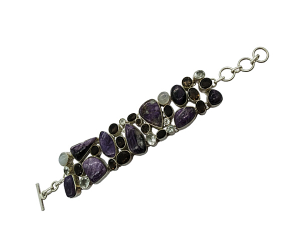 Fashion Excellent Multi Stone 925 Silver Bracelet