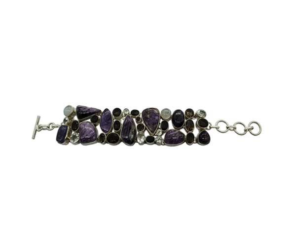 Fashion Excellent Multi Stone 925 Silver Bracelet