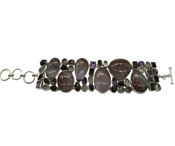 Fashion Fancy Multi Stone 925 Silver Bracelet