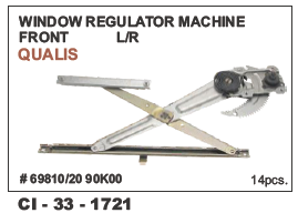 विंडो रेगुलेटर मशीन फ्रंट एलएच/आरएच क्वालिस व्हीकल टाइप: 4 व्हीलर