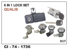 6 In 1 Lock Set Qualis Vehicle Type: 4 Wheeler