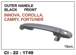 Outer Handle Front Innova, Corolla, Camry, Fortuner - Durable Plastic Construction | Vehicle Type: 4 Wheeler, Warranty Included