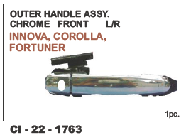 Outer Handle Assy Chrome Front Lh/Rh Innova, Corolla, Fortuner Vehicle Type: 4 Wheeler