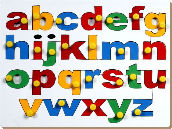Alphabets Uppercase Knob - Wooden, 9"x12" Inch | Colorful Puzzle For Fine Motor Skills & Learning Letters & Numbers In Multiple Languages