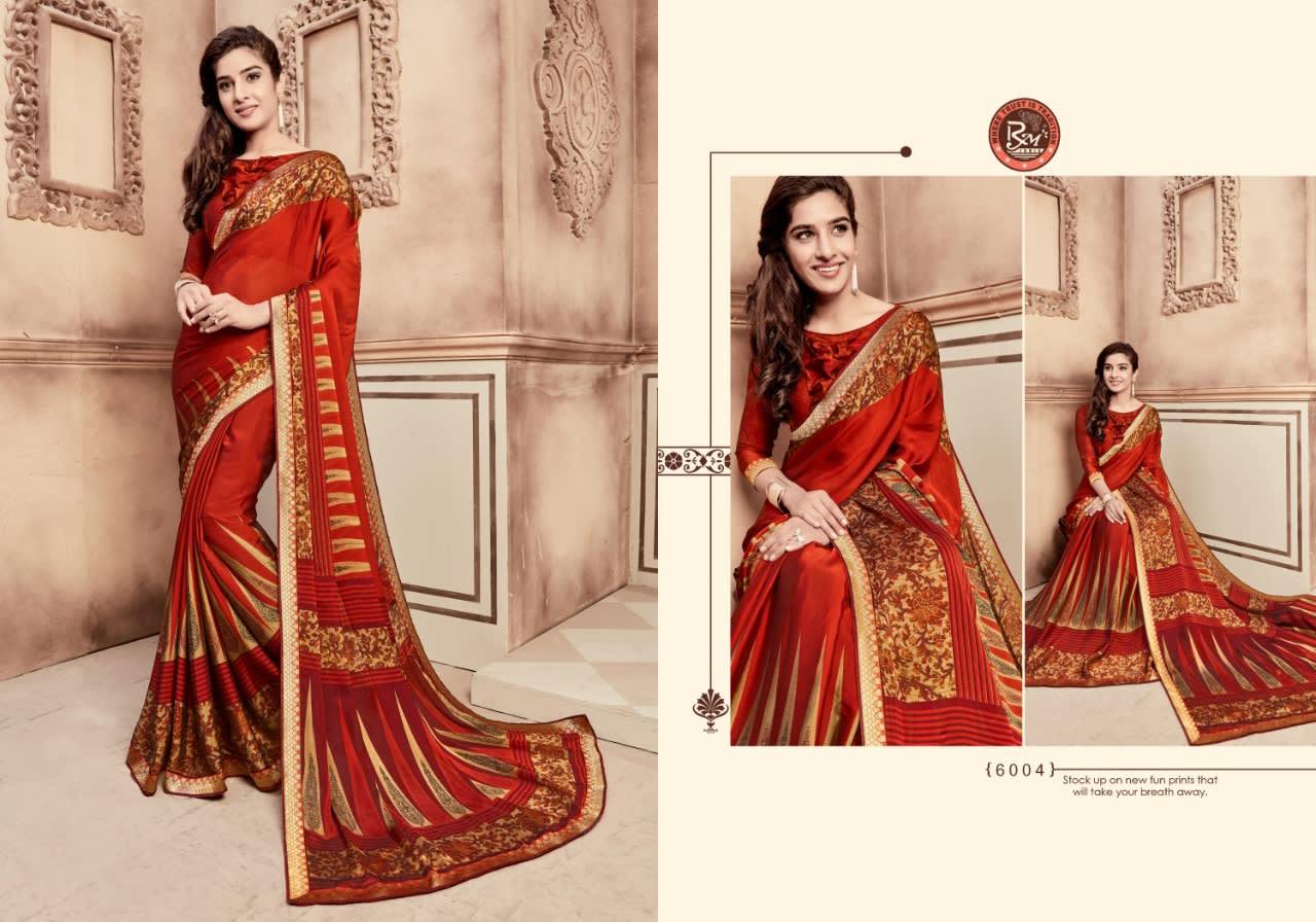 Rangoli Silk Lace Border Printed Saree With Blouse - Georgette Fabric, Printed Pattern, Suitable For All Seasons | Stylishly Versatile For Any Occasion