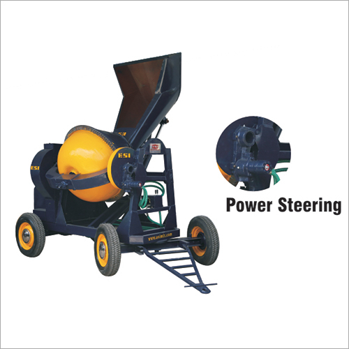 Concrete Mixer Machine - MS Material, Automatic Operation, Yellow Color | Durable and Painted Finish