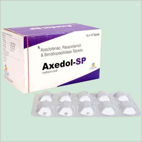 Aceclofenac Paracetamol And Serratiopeptidase Tablets - 100mg, 15mg & 325mg | Anti-Rheumatic, Anti-Inflammatory, Analgesic, Free From Harmful Chemicals, Blister Pack of 10x10 Tablets