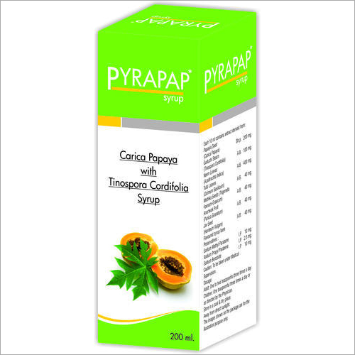 टिनोस्पोरा कॉर्डिफोलिया सिरप के साथ लिक्विड कैरिका पपीता