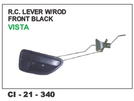 Rc Lever W/Rod Front Black Vista LH/RH - Vehicle Type: 4 Wheeler | Warranty Included, Durable Construction, Ergonomic Design