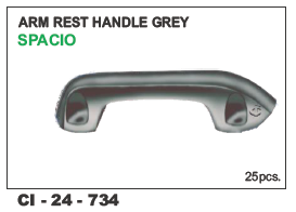 Arm Rest Handle Grey Spacio - Durable Plastic, Versatile Design for 4 Wheeler, Warranty Included | Comfortable Grip and Enhanced Support