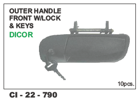 Outer Handle Front W/lock & Keys Dicor Lh/rh - 4 Wheeler Compatible | Warranty Included, Durable Material, Secured With Lock & Keys