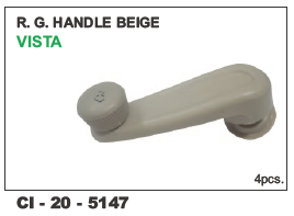 Rg Handle Beige Vista - Beige Finish | Designed for 4-Wheeler Vehicles, Includes Warranty for Enhanced Durability
