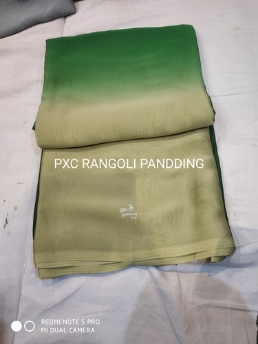 PLAIN SAREE - Silk Crepe Fabric, Green Color, Summer Wear | Pattern: Plain, Lightweight and Breezy Design for Comfort