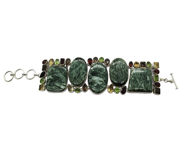 Fashion Pretty Multi Stone 925 Silver Bracelet