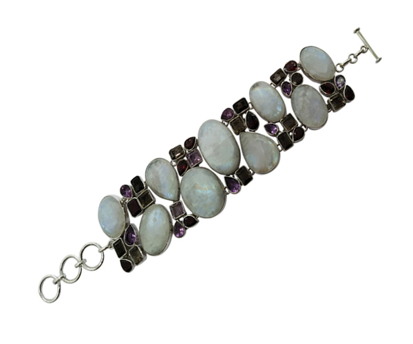 Fashion Amazing Multi Stone 925 Silver Bracelet