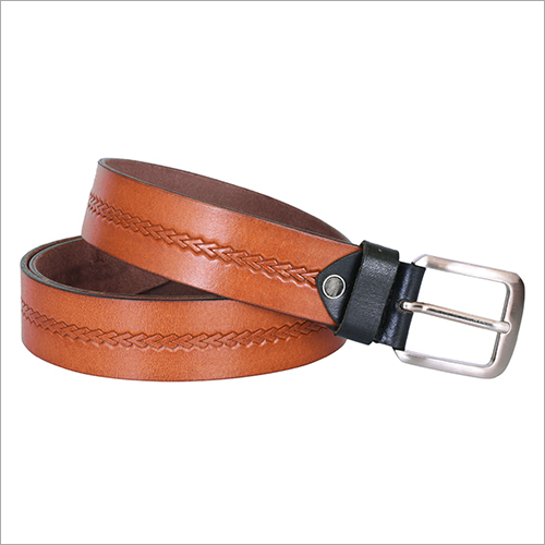 Brown Leather Designer Belt