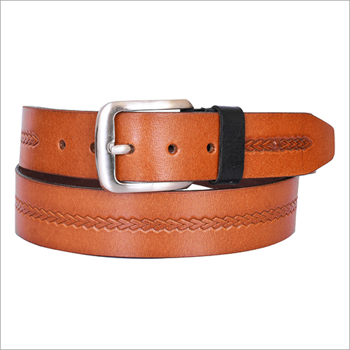 Brown Leather Designer Belt
