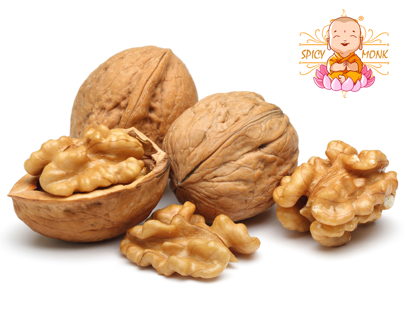 Spicy Monk Original Kashmiri Kagzi Akhrot, Jumbo Walnut In Shell - Natural Color, 12 Months Shelf Life, Rich In Antioxidants, High In Omega-3s, Supports Gut Health