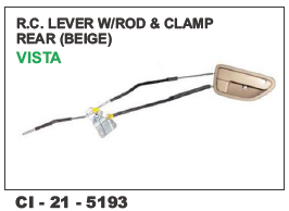 Rc Lever w/Rod & Clamp Rear (Beige) Vista LH/RH - Durable Material, Suitable for 4 Wheeler Vehicles | Warranty Included, Ergonomic Design for Optimal Control