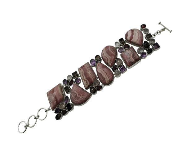 Fashion Gorgeous Multi Stone 925 Silver Bracelet