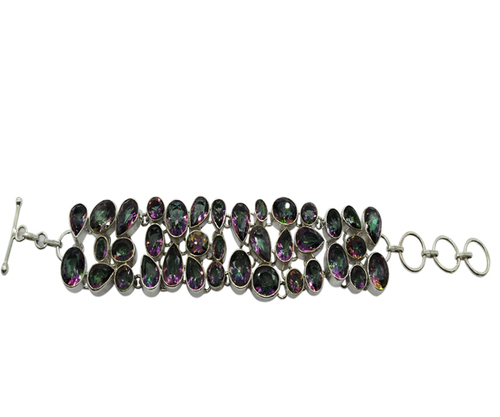 फैशन नाइस मल्टी स्टोन 925 सिल्वर ब्रेसलेट