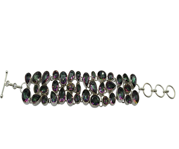 Fashion Nice Multi Stone 925 Silver Bracelet