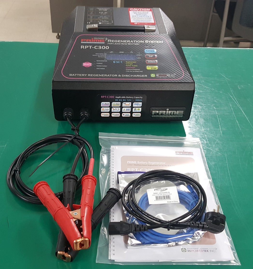 Rpt-c300 Prime Battery Regenerator - 52x43x28 Cm, 12.9 Kg | 6-in-1 Multifunctional With Max 25a Charge, Discharge & Regeneration Modes, Usb Connectivity, Internal Resistance Measurement, Advanced Desulfation Technology