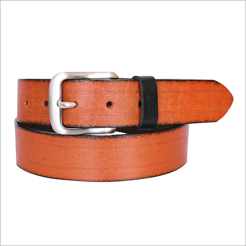 Brown Burnished Leather Belt