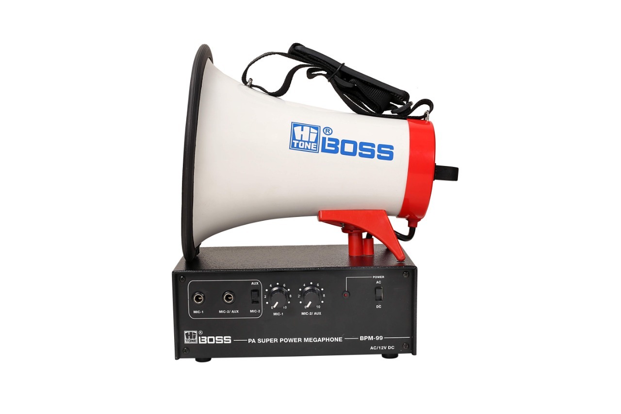Pa Megaphone - 75 Watts, Compact Design & Excellent Sound Clarity, 100v Transformer With Power Tap Selection, Weather Resistant For Indoor & Outdoor Use