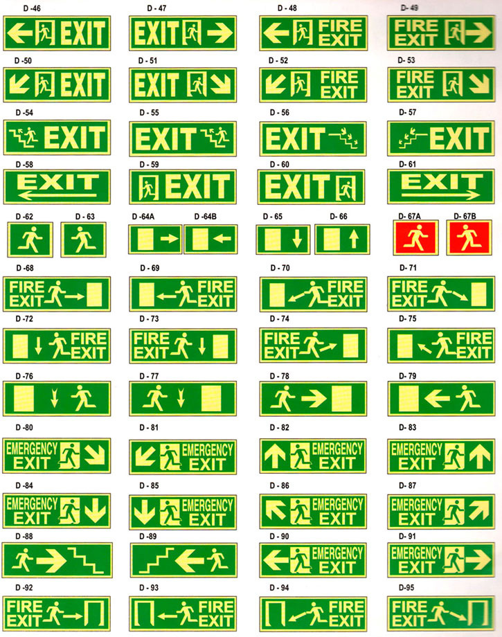 Fire Safety Signage And Direction Board Size: Customized