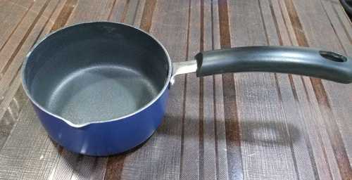 Non Stick Sauce Pan - Aluminum, 1.5 Liters, Blue, Medium Size | Ergonomic Plastic Handle, Non-Stick Coating, Heat Resistant Up To 180°C, Smooth Finish