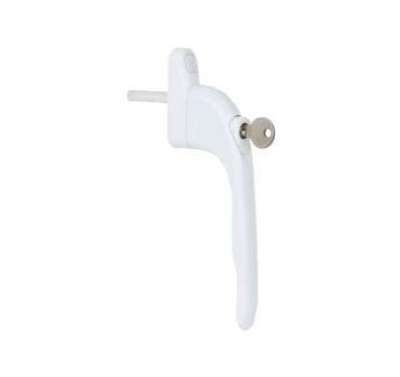 Powder Coated White Multipoint Locking Handle For Casement Window With Key