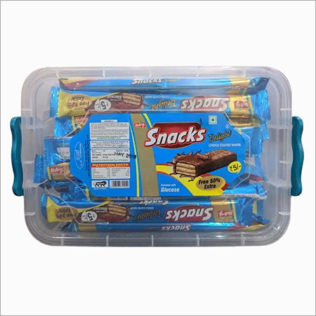 Snacks Delight Choco Coated Wafer - 20g, 12kg Gross Weight, 55x56.5x23cm Dimensions | Crispy Texture, 50 Pack X 12 Lunch